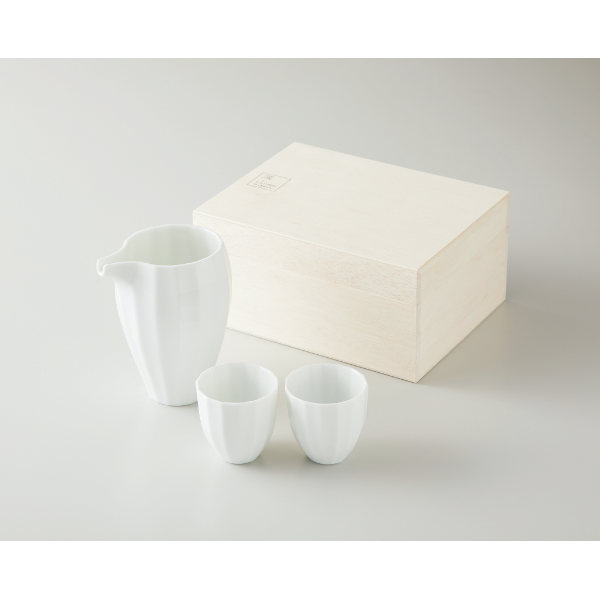 ひびき酒器セット　白磁