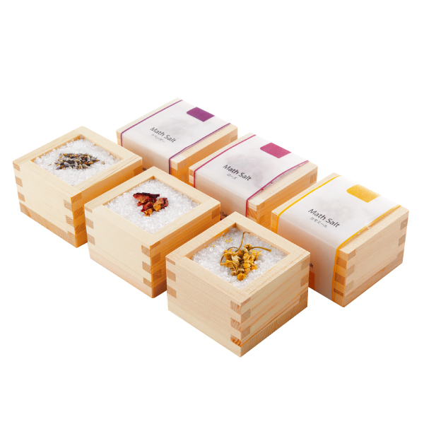 Math Salt3個セット(ローズ、カモミール、ラベンダー)