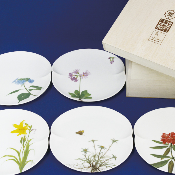 谷川岳五寸取皿五枚